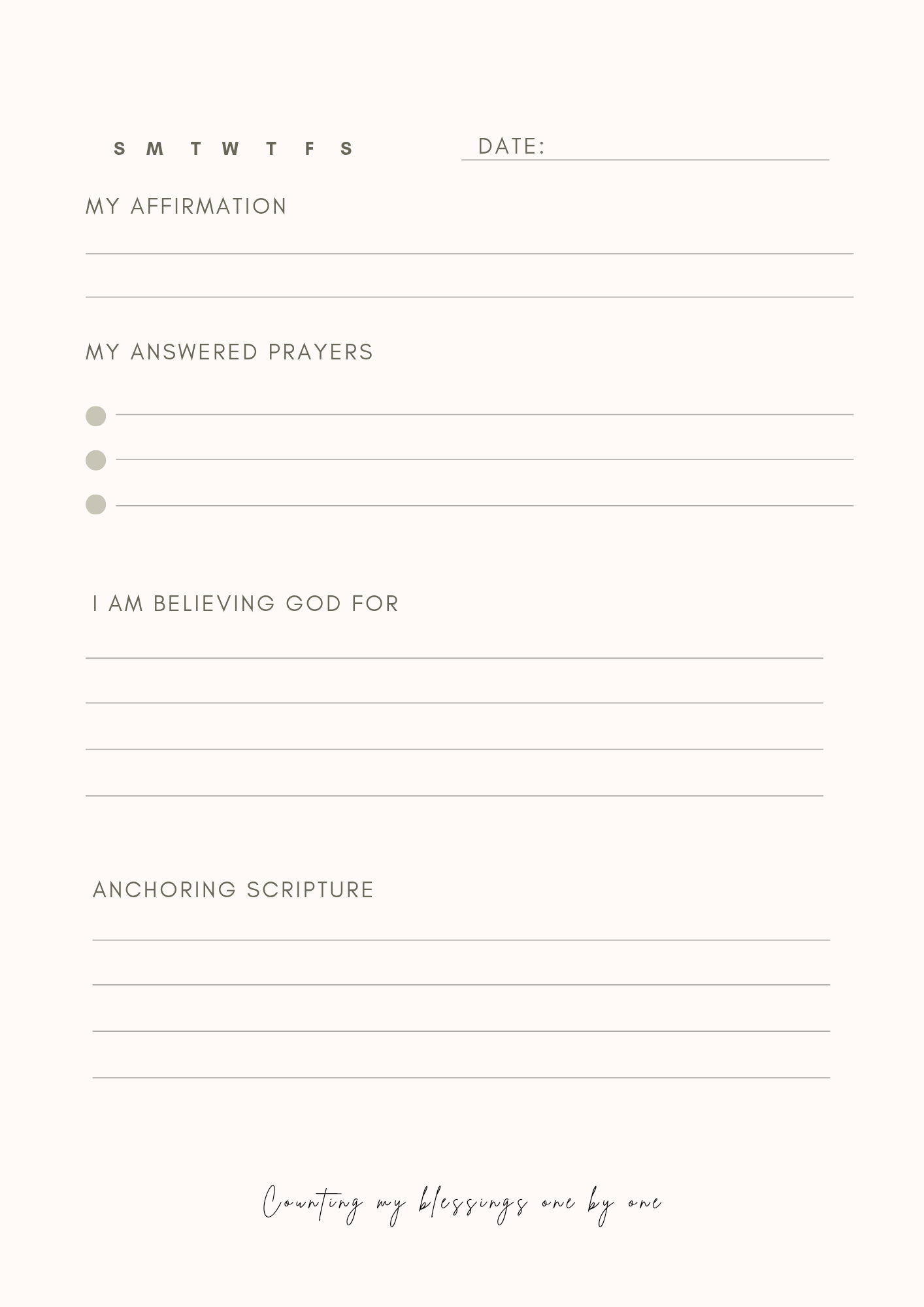 Gratitude journal
