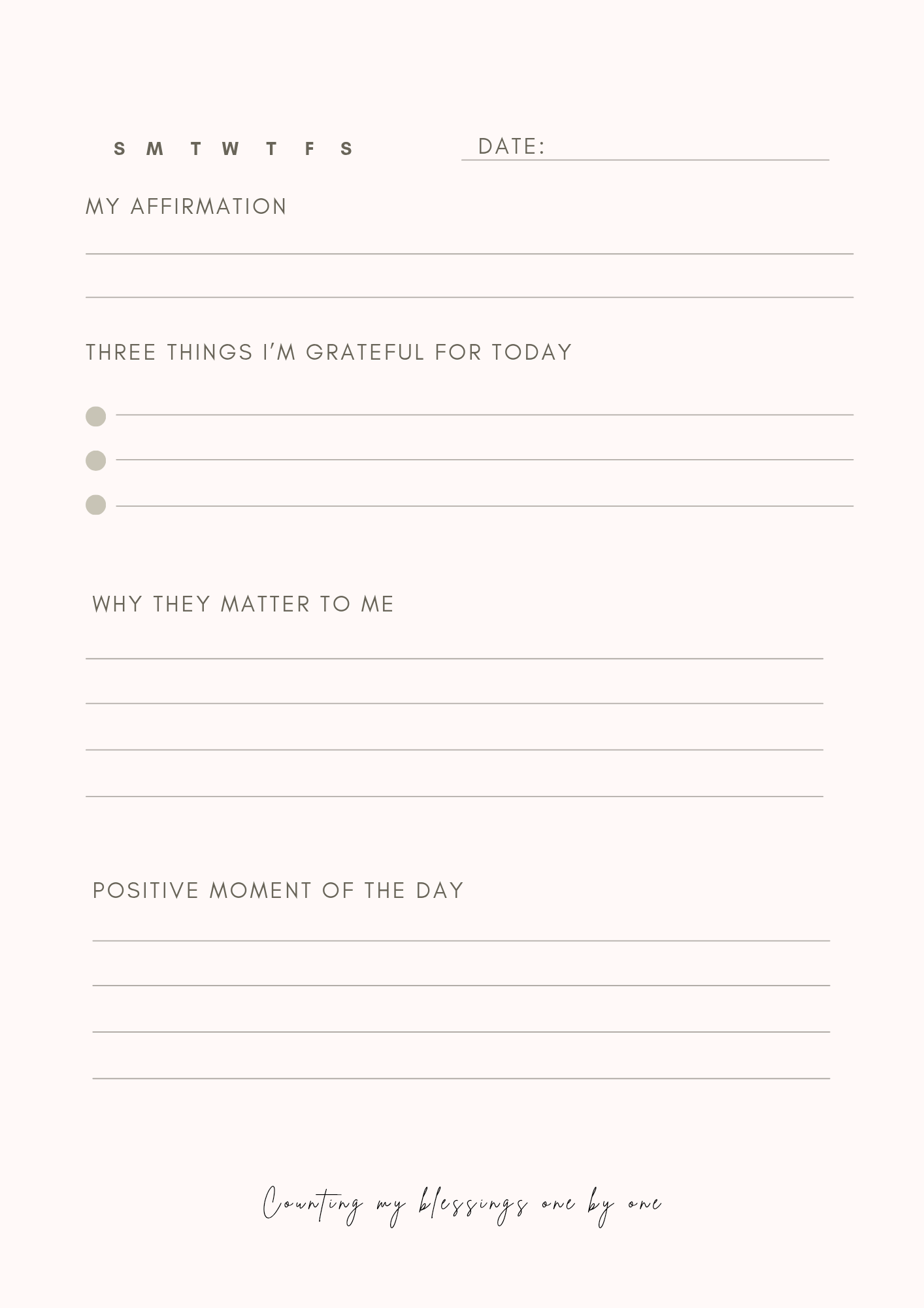 Gratitude journal