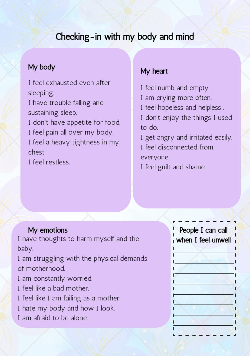 Beyond Birth: Postpartum wellness journal