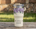 Be Still & Know Floral tumbler